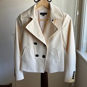 Ann Taylor cream colored Moto style jacket.